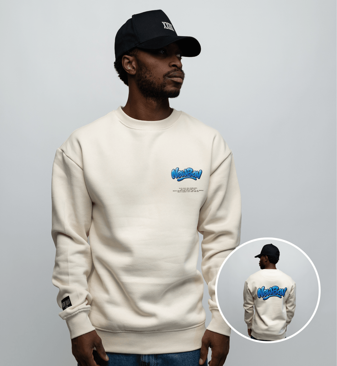 NB Henry Sweatshirt Hoodie Fluo Blue Puffy *NEU – new-bav
