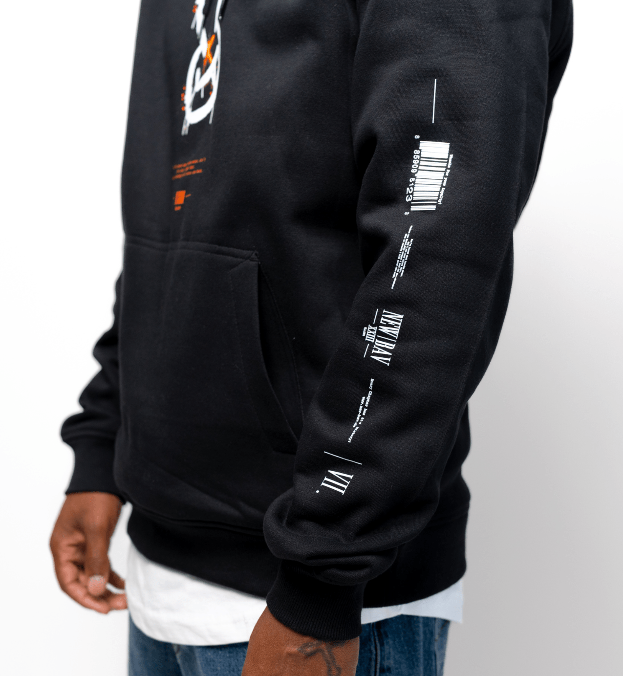 NB Owen 1 - 100 Limited Hoodie Black - Fluo Orange - new - bav