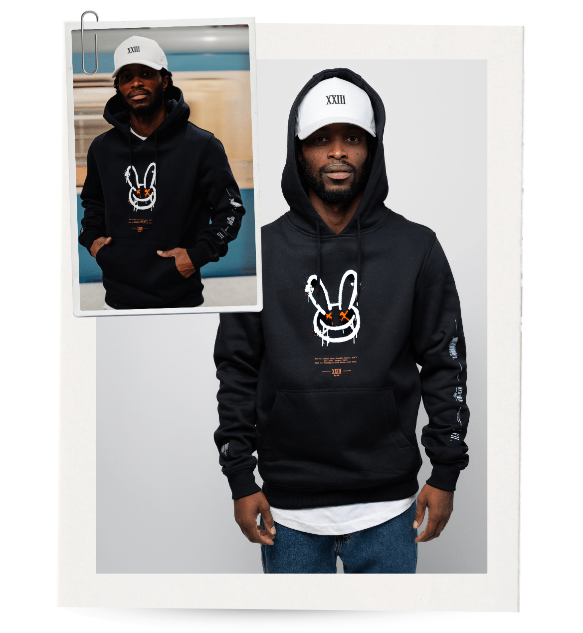 NB Owen 1 - 100 Limited Hoodie Black - Fluo Orange - new - bav