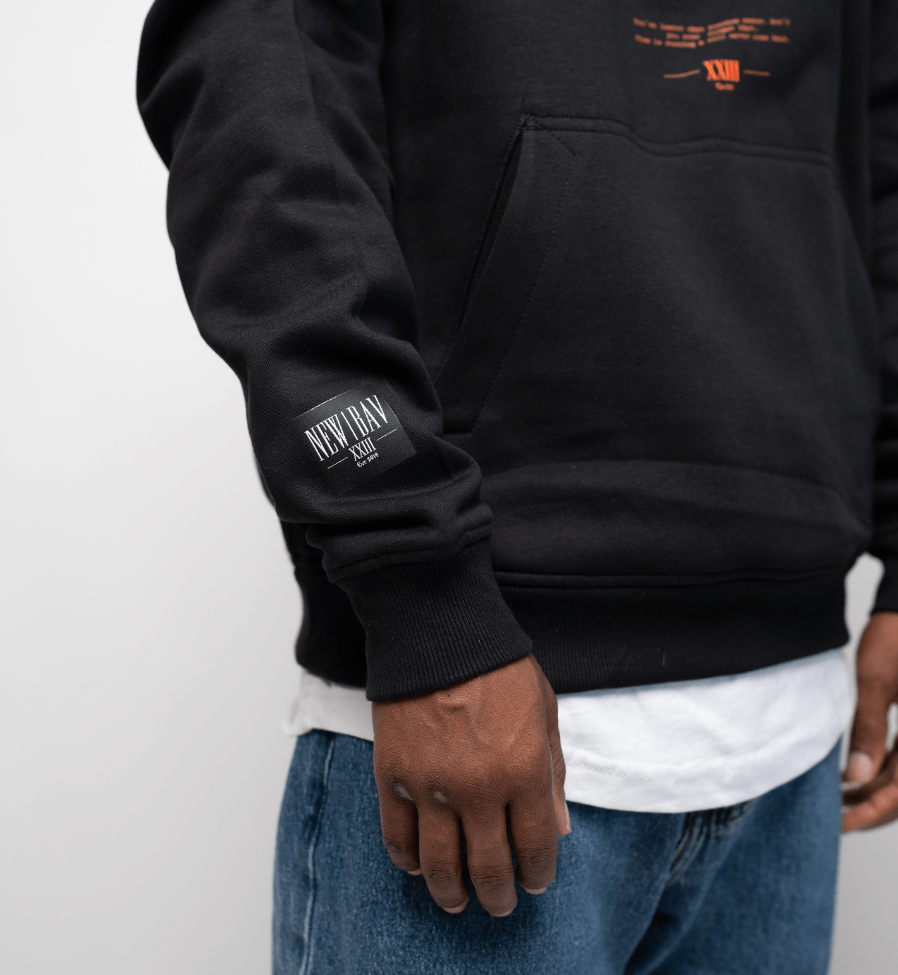 NB Owen 1 - 100 Limited Hoodie Black - Fluo Orange - new - bav