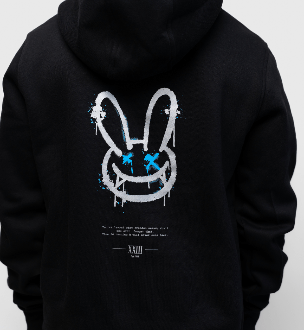 NB Owen Hoodie - Black Fluro Blue/Silber - new - bav