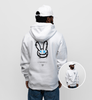 NB Owen Hoodie - White Fluro Blue - new - bav