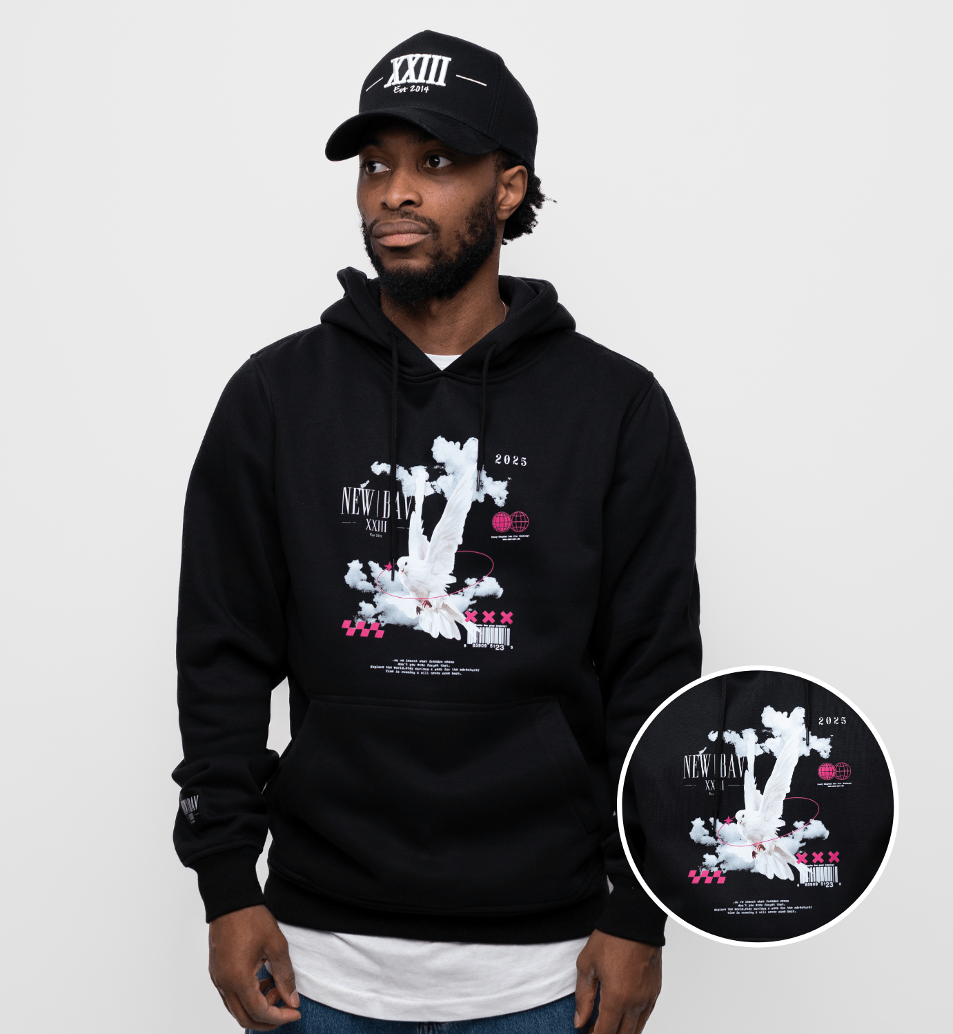 NB Taffarel Hoodie Fluropink - Black - new - bav