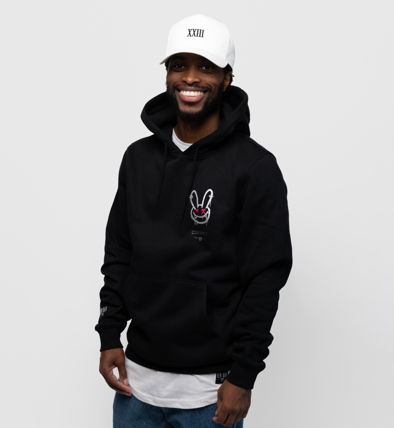 NB Owen Hoodie - Black Fluro Pink