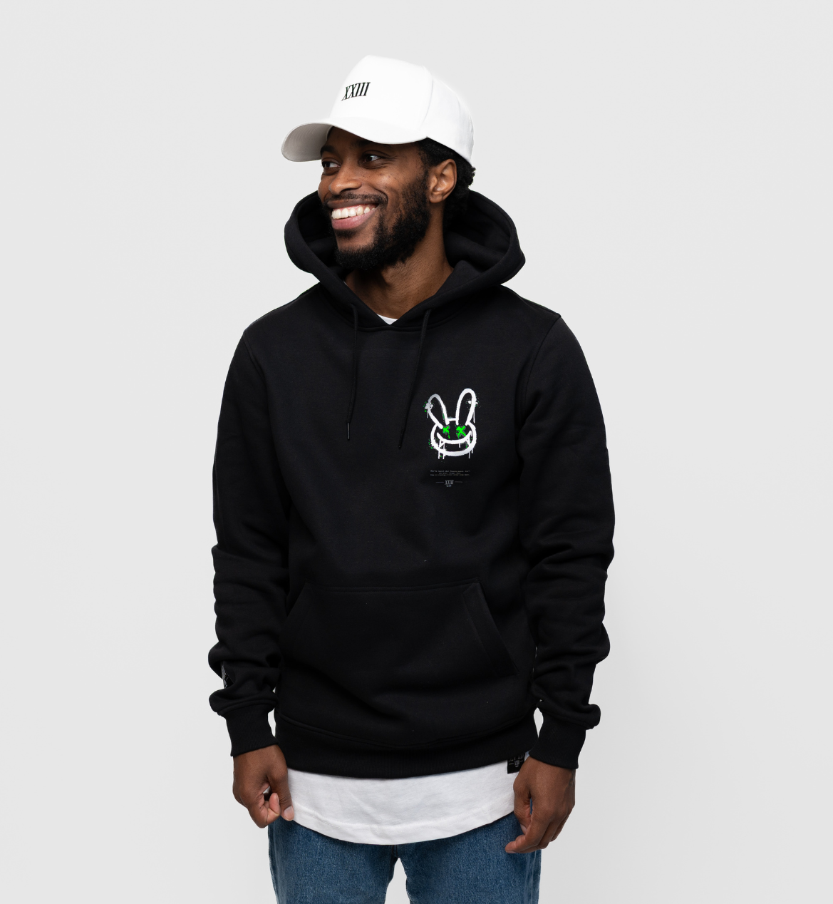 NB Owen Hoodie - Black Fluro Green