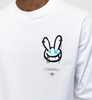NB Owen Longsleeve - White Fluro Blue