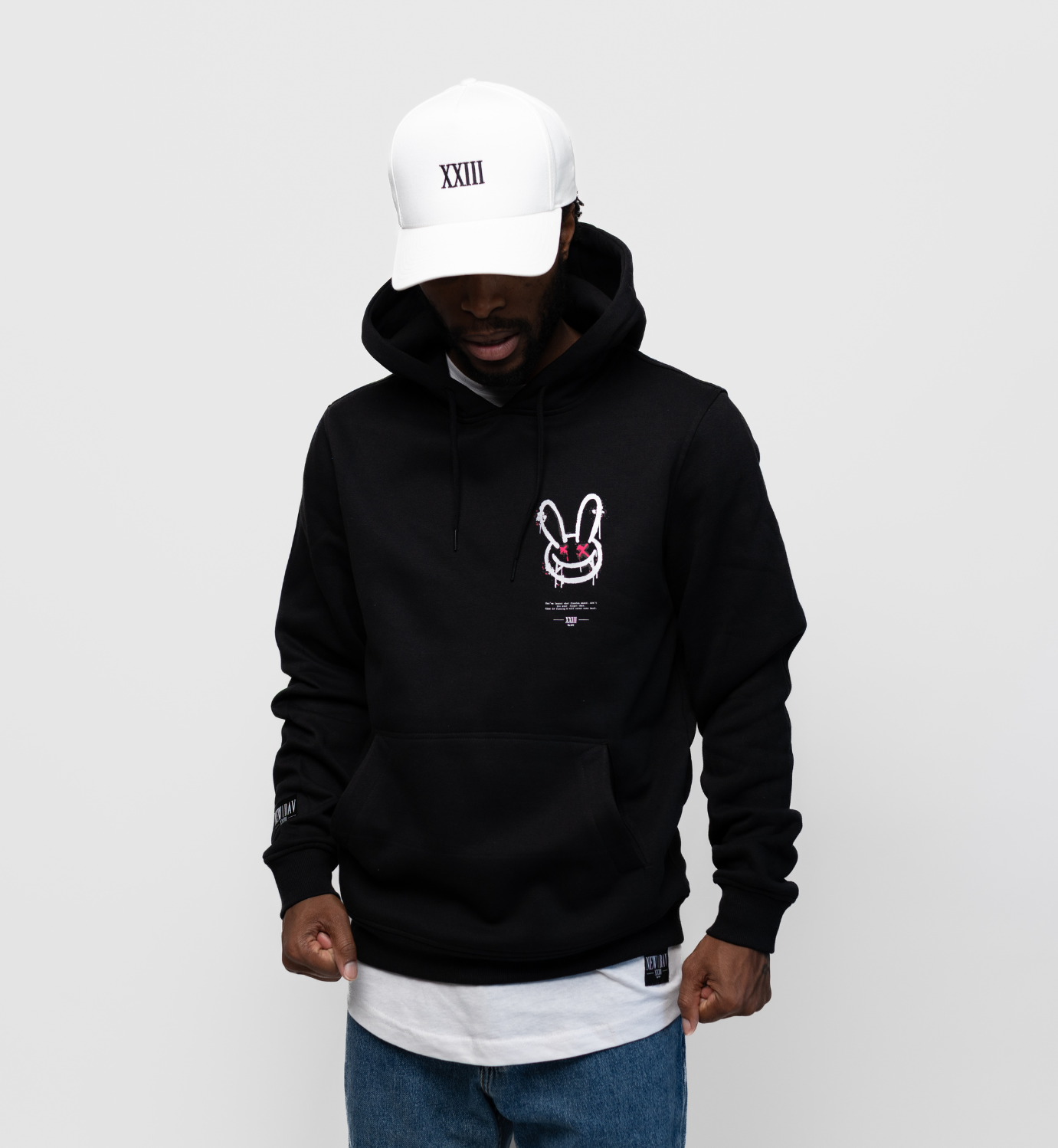 NB Owen Hoodie - Black Fluro Pink