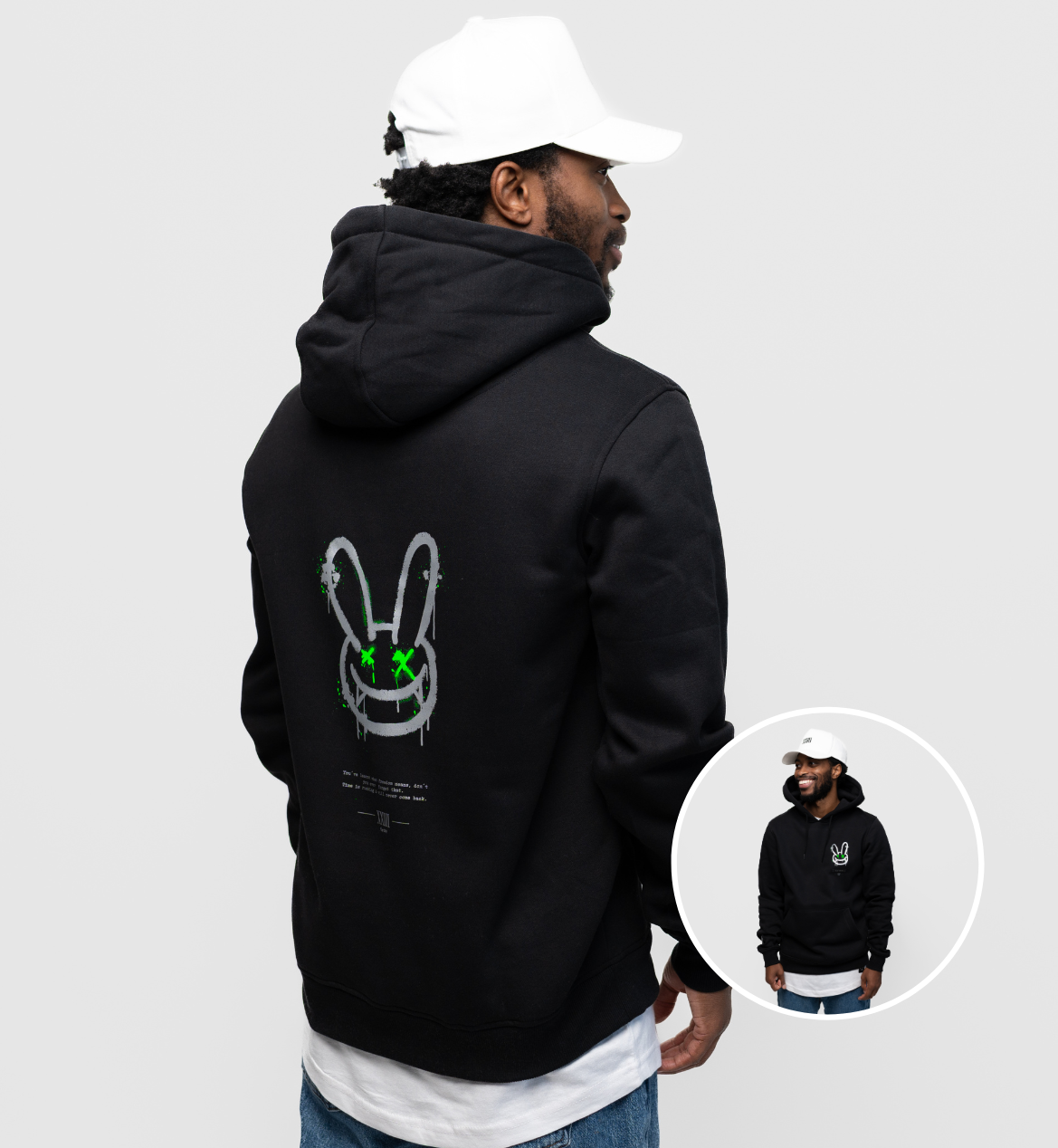 NB Owen Hoodie - Black Fluro Green