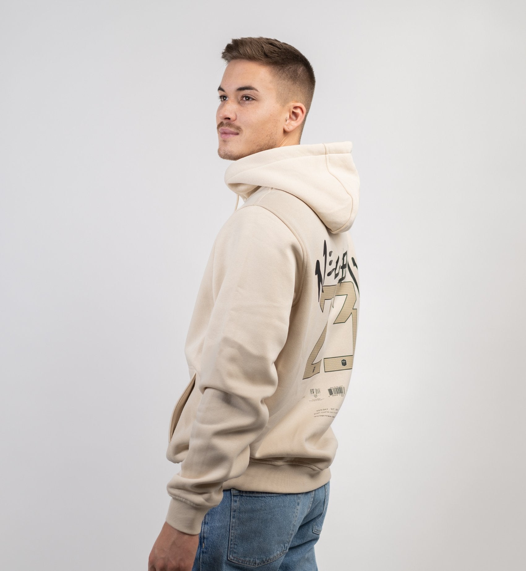 NB Beckham Hoodie Beige - new-bav