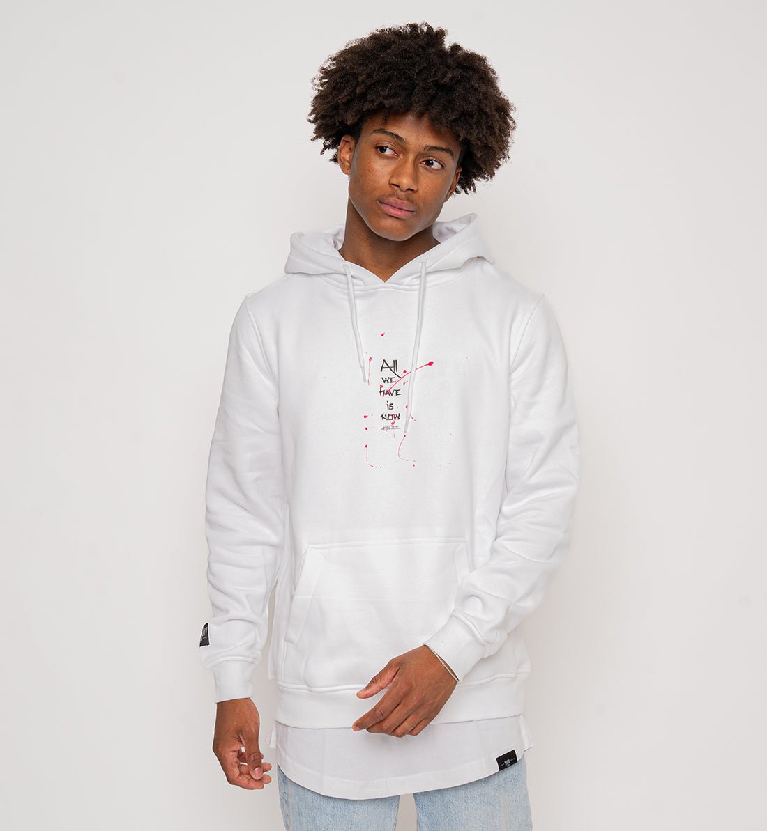 NB Bonucci Splash Handmade Hoodie White - new-bav