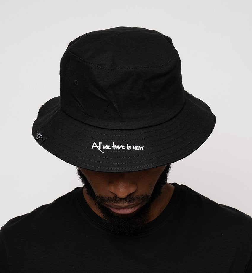 NB Bucket Hat Black All we have is now - new-bav