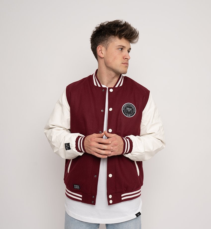 NB Donovan Collegejacke Bordeaux - new-bav