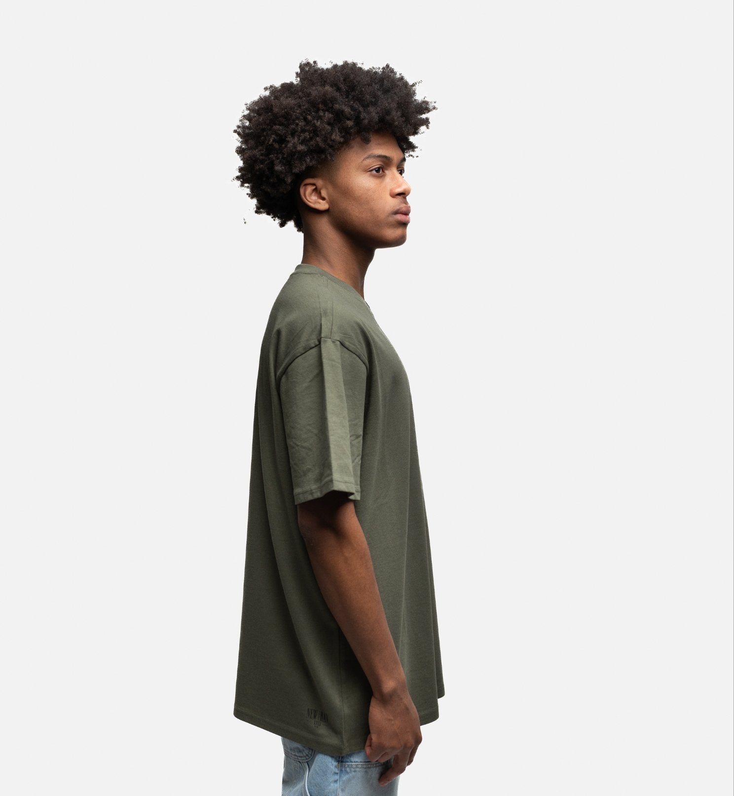 NB Guardiola Oversize Shirt Olive 240gsm - new-bav