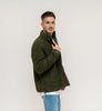 NB Henry Sherpa Flauschjacke Olive - new-bav
