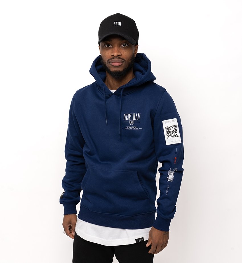 NB Pique Classic Hoodie Navy - new-bav