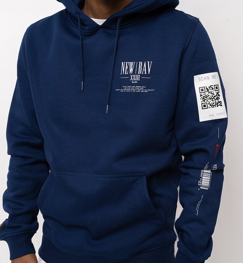 NB Pique Classic Hoodie Navy - new-bav