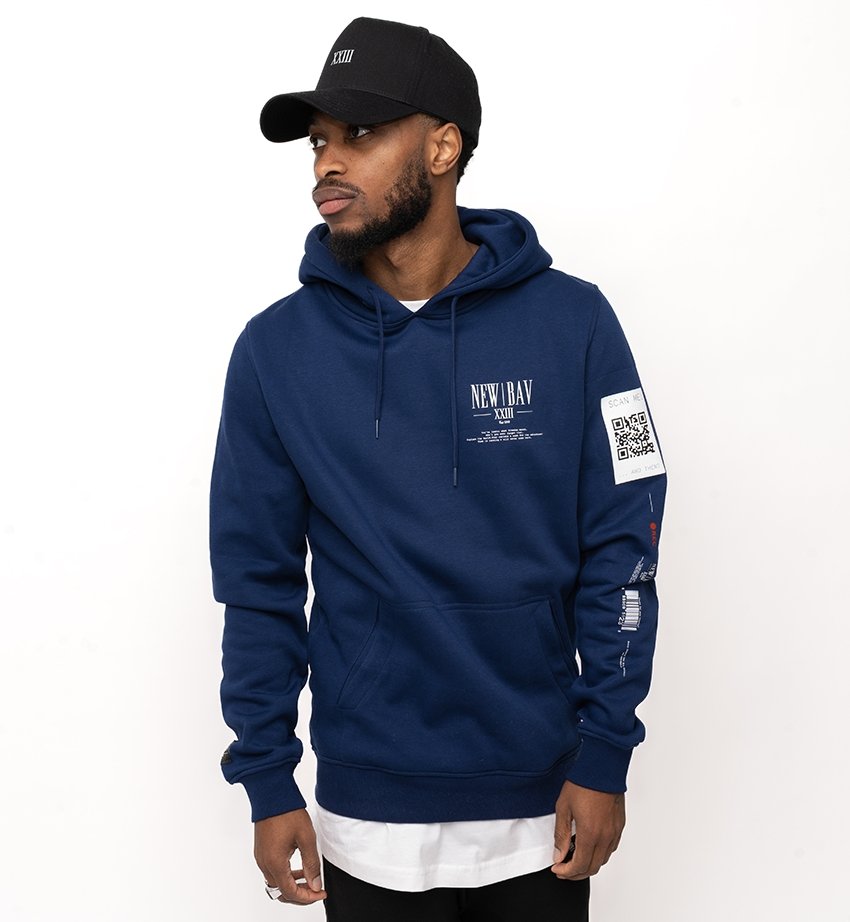 NB Pique Classic Hoodie Navy - new-bav