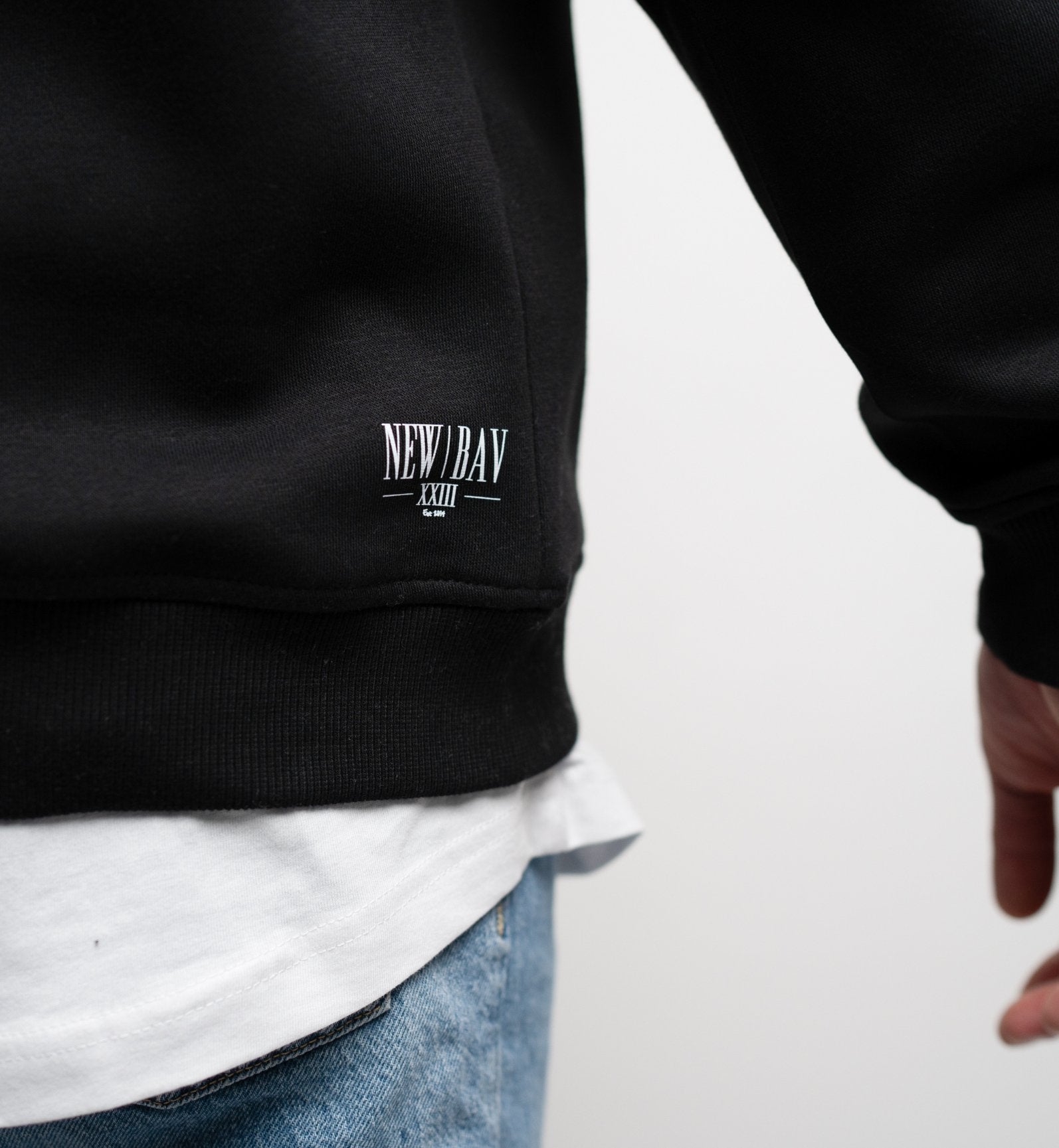 NB Pique Hoodie Black - new-bav