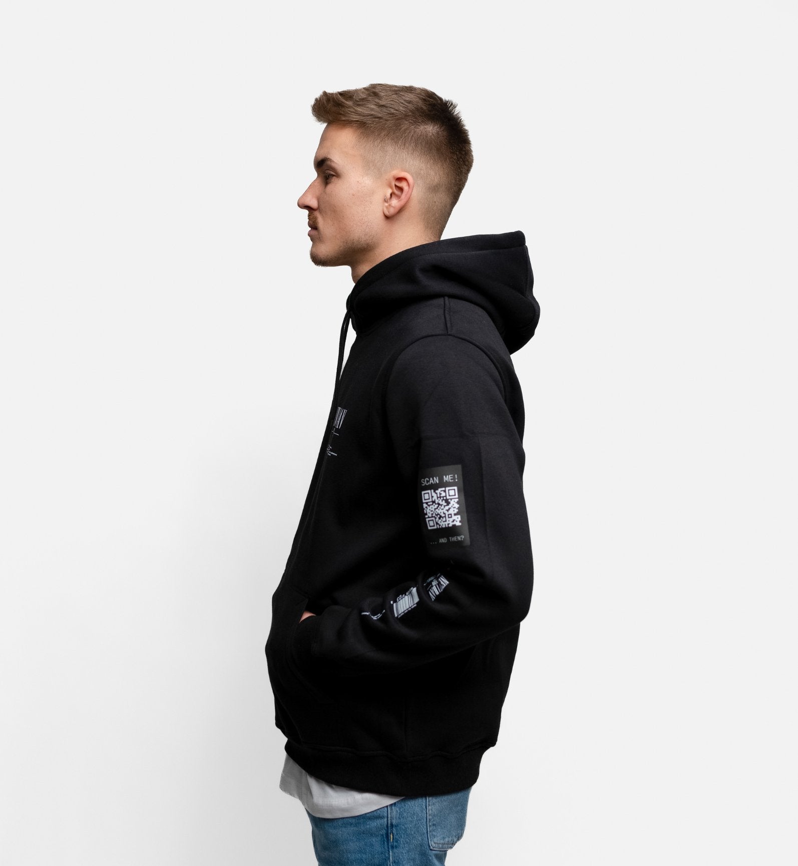 NB Pique Hoodie Black - new-bav