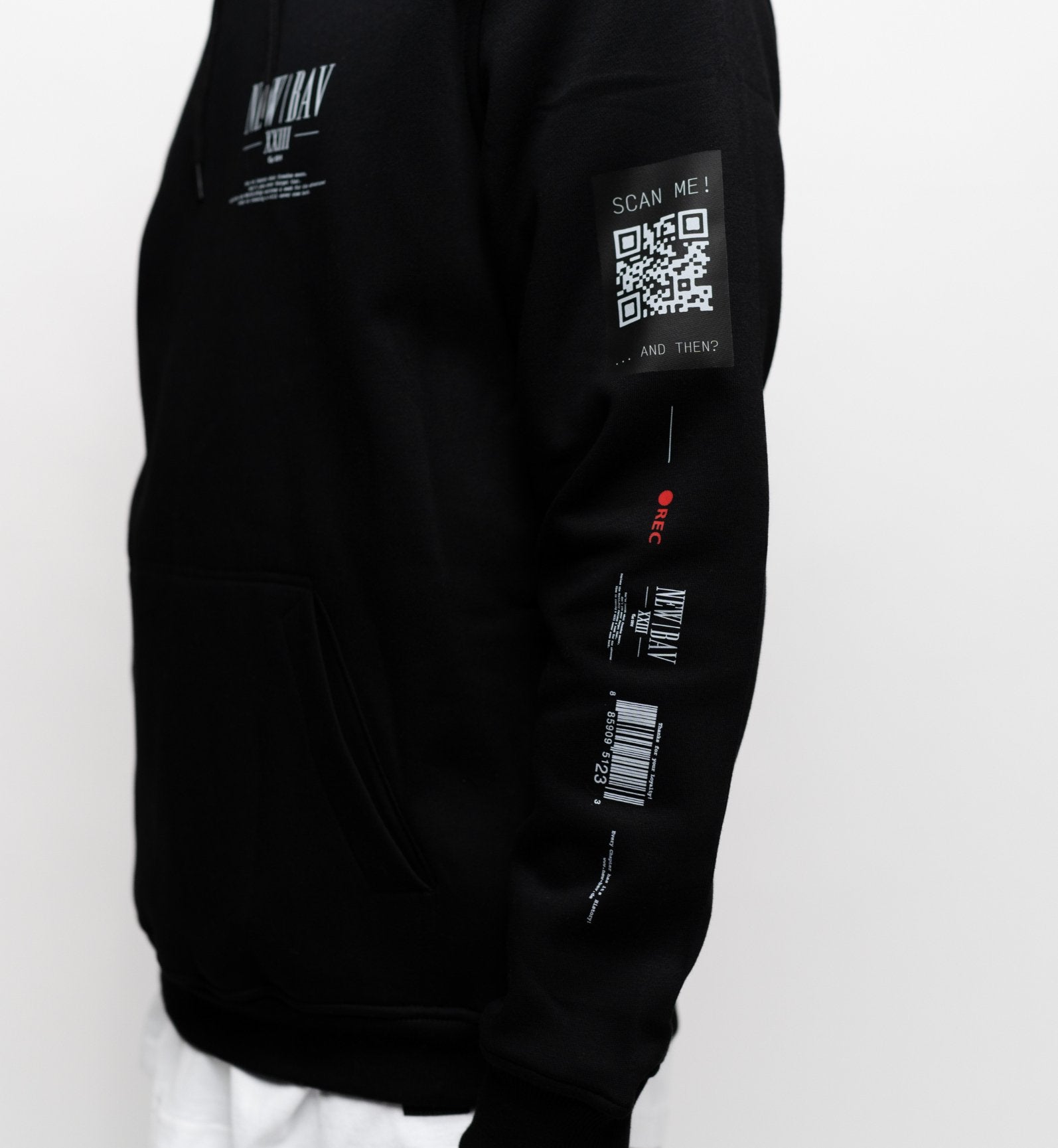 NB Pique Hoodie Black - new-bav