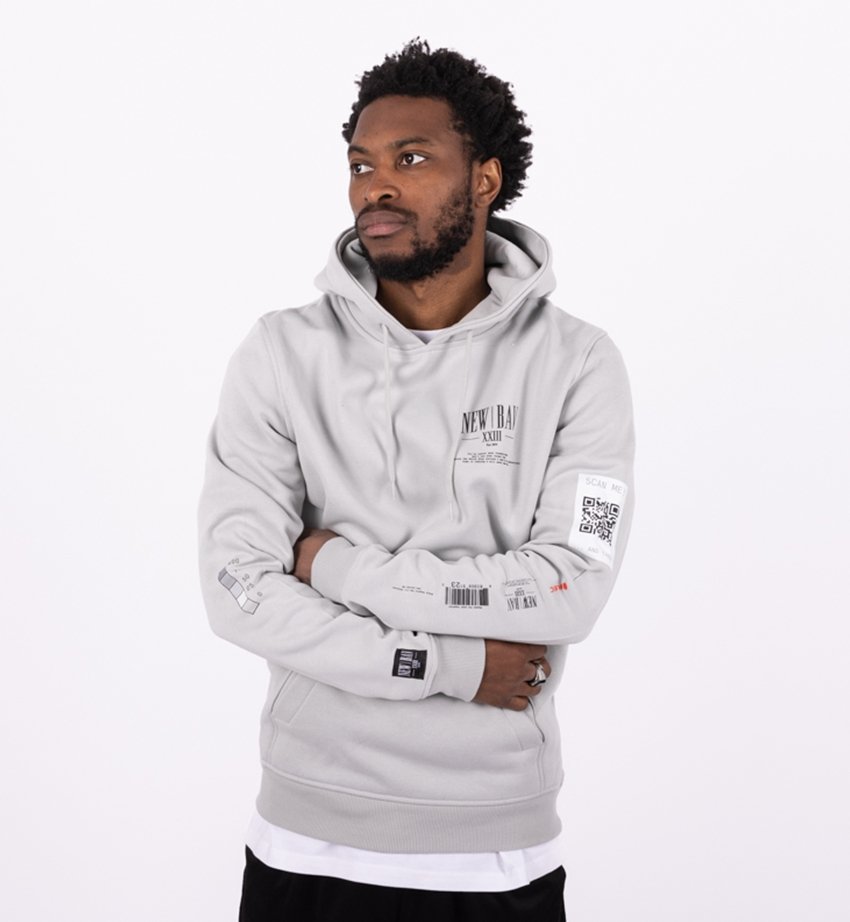 NB Pique Hoodie Lightgrey - new-bav