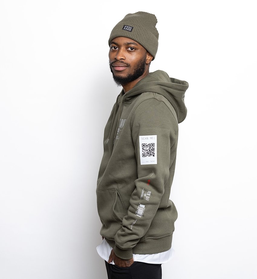 NB Pique Hoodie Olive - new-bav