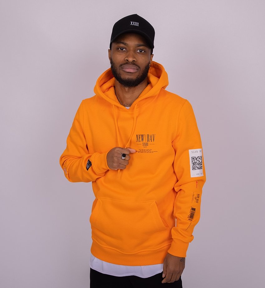 NB Pique Hoodie Orange - new-bav