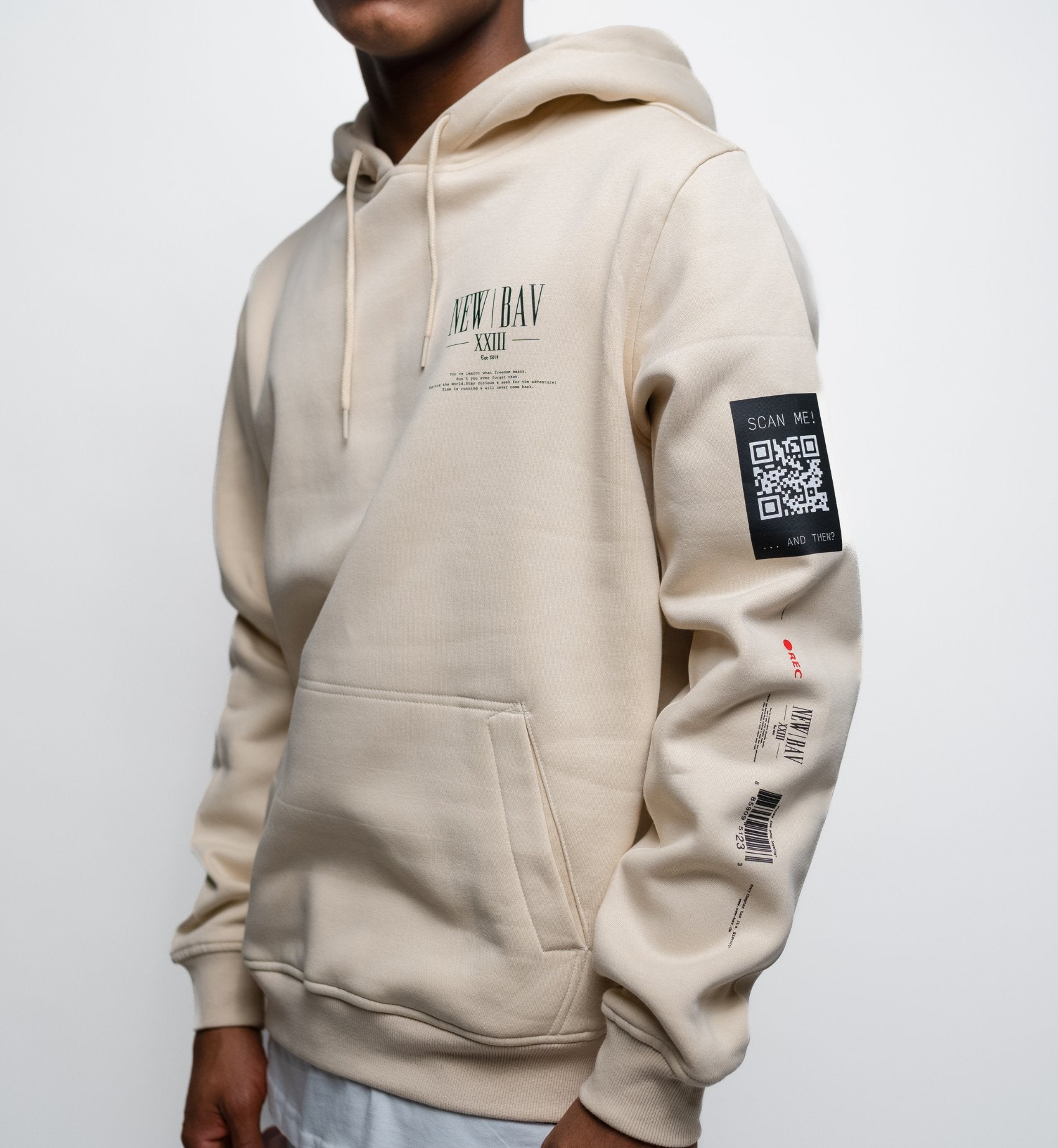 NB Pique Hoodie Sand - new-bav