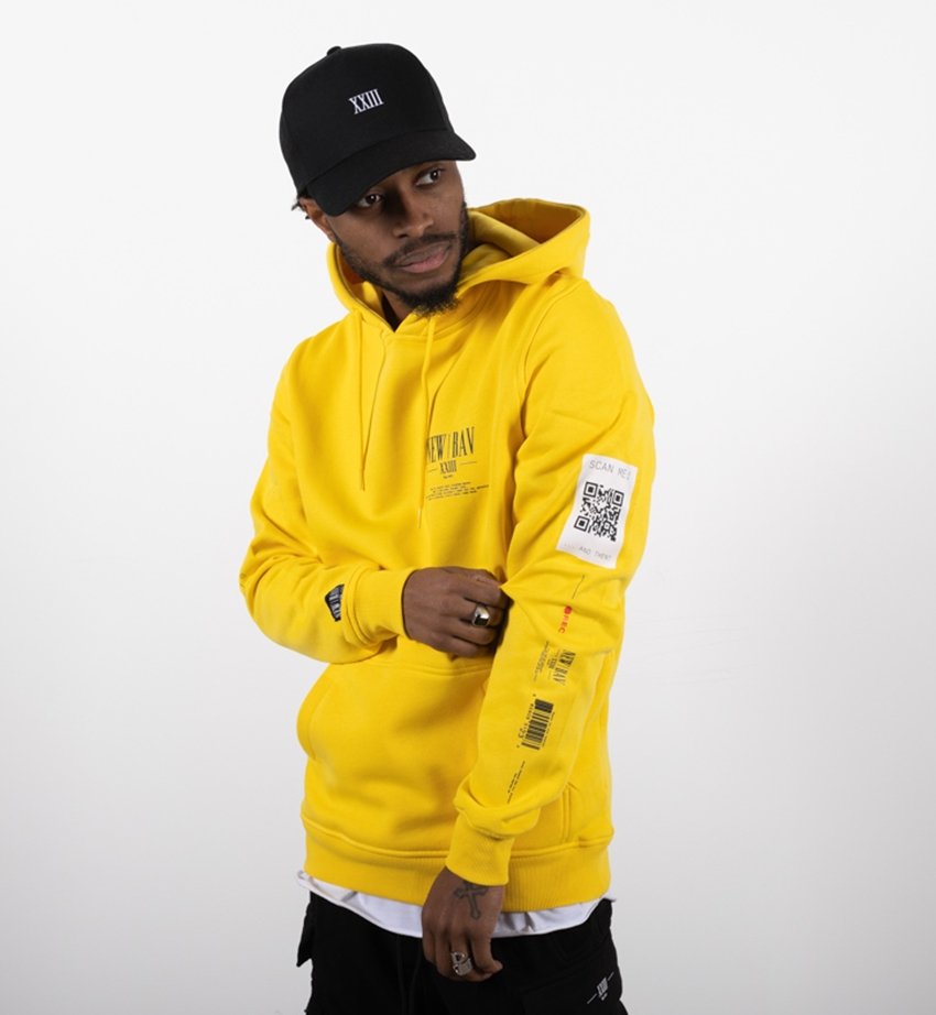 NB Pique Hoodie Yellow - new-bav