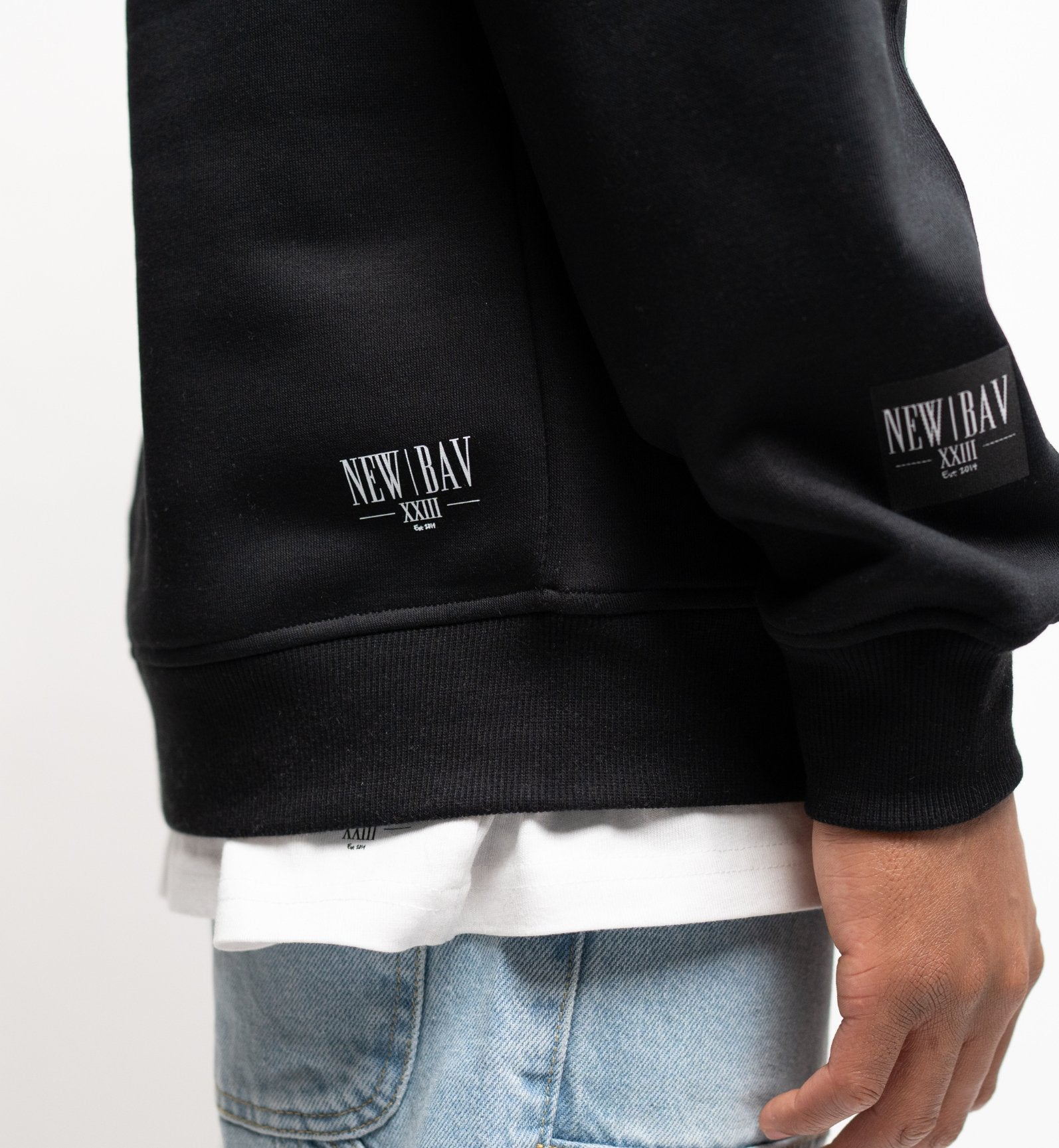 NB Pique Sweatshirt Black - new-bav