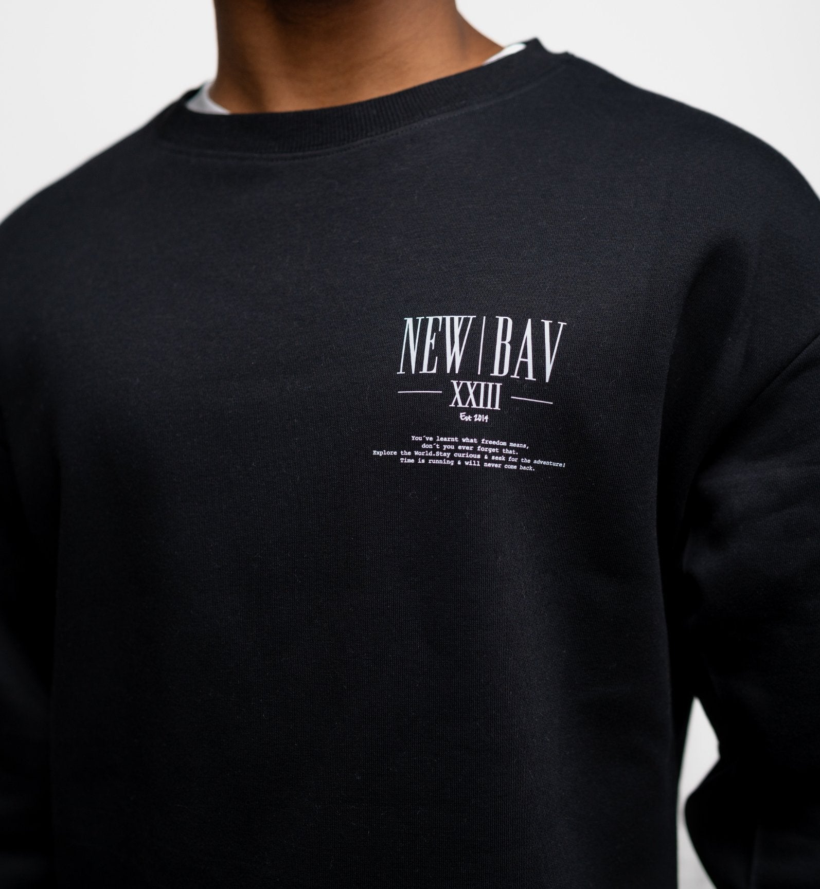 NB Pique Sweatshirt Black - new-bav