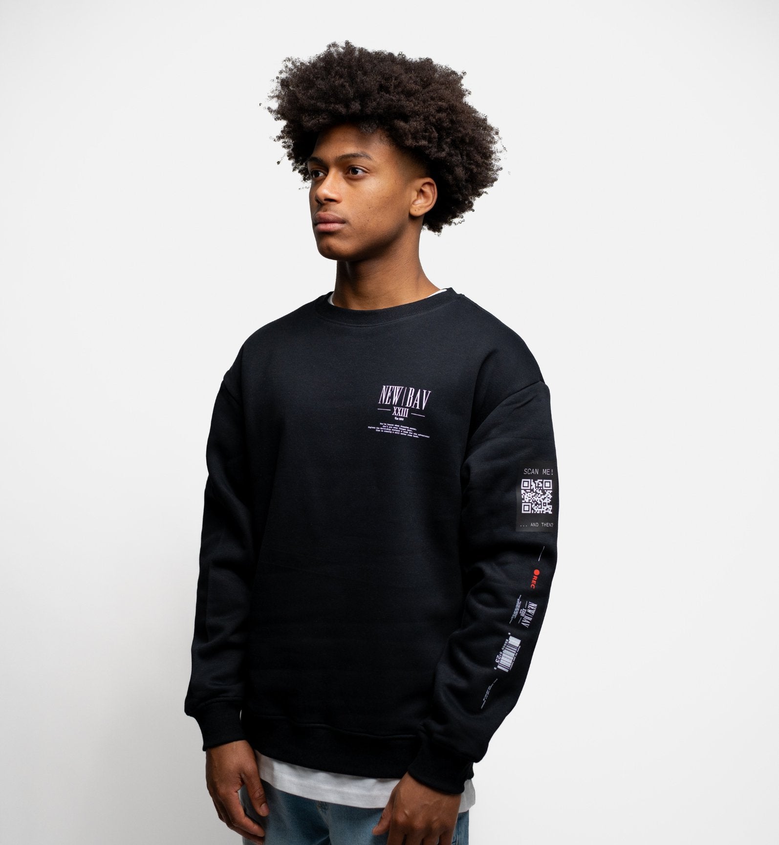 NB Pique Sweatshirt Black - new-bav