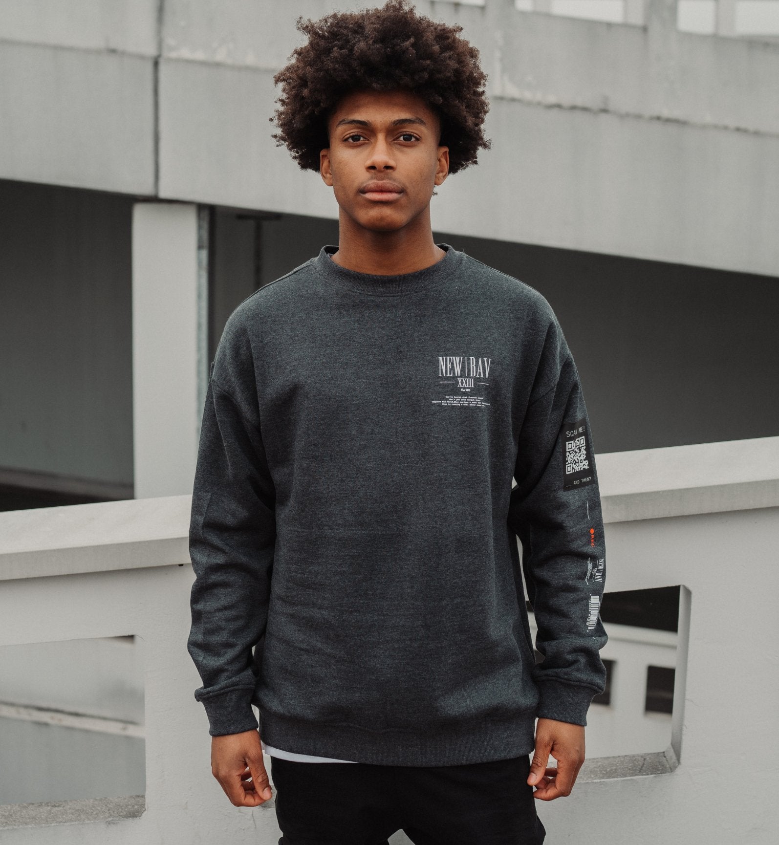 NB Pique Sweatshirt Darkgrey - new-bav