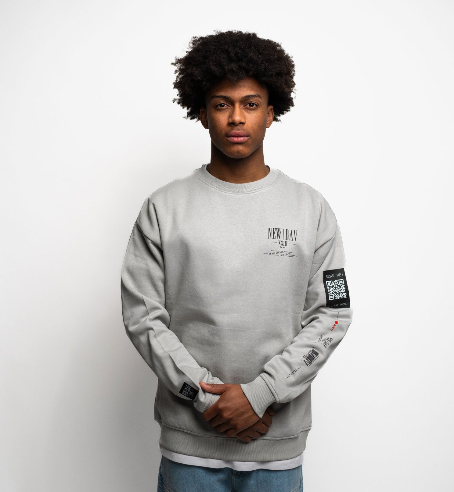 NB Pique Sweatshirt Lightasphalt - new-bav